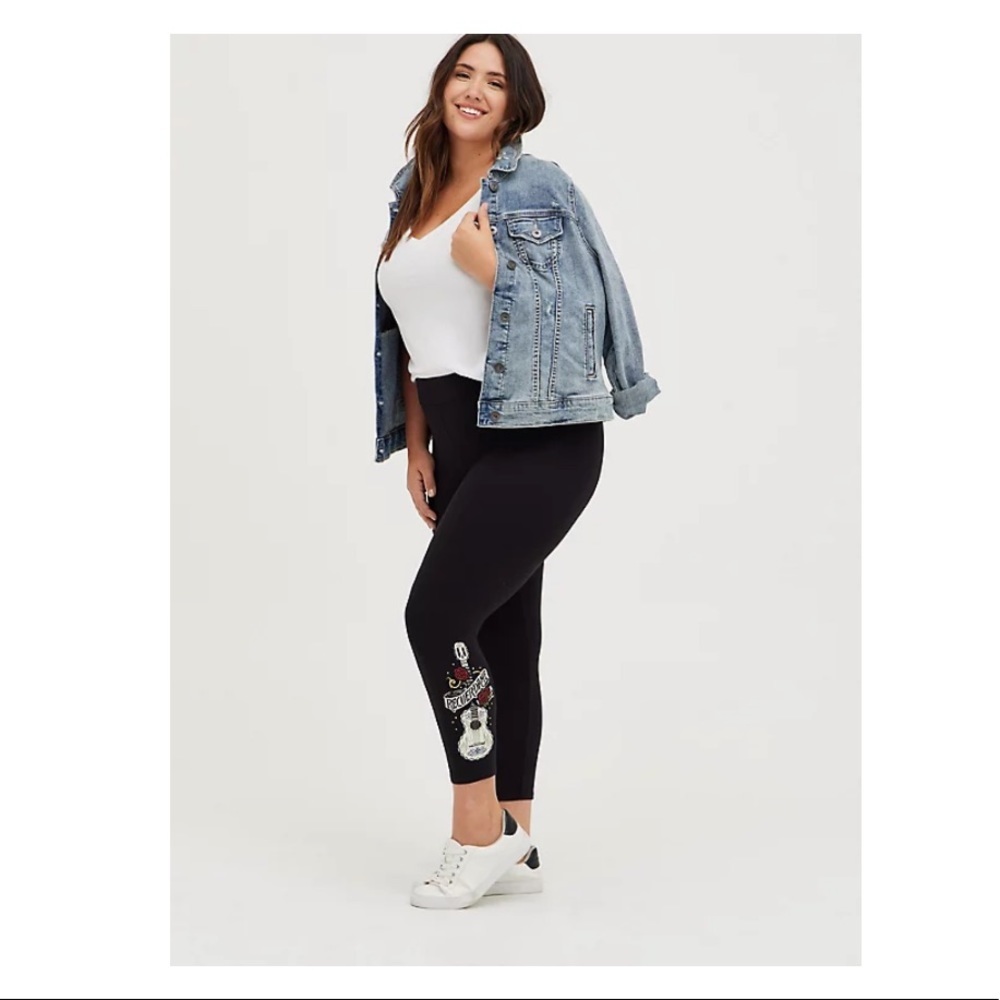 TORRID NWT CROP LEGGING - DISNEY COCO MIGUEL GUITAR - Picture 2 of 6